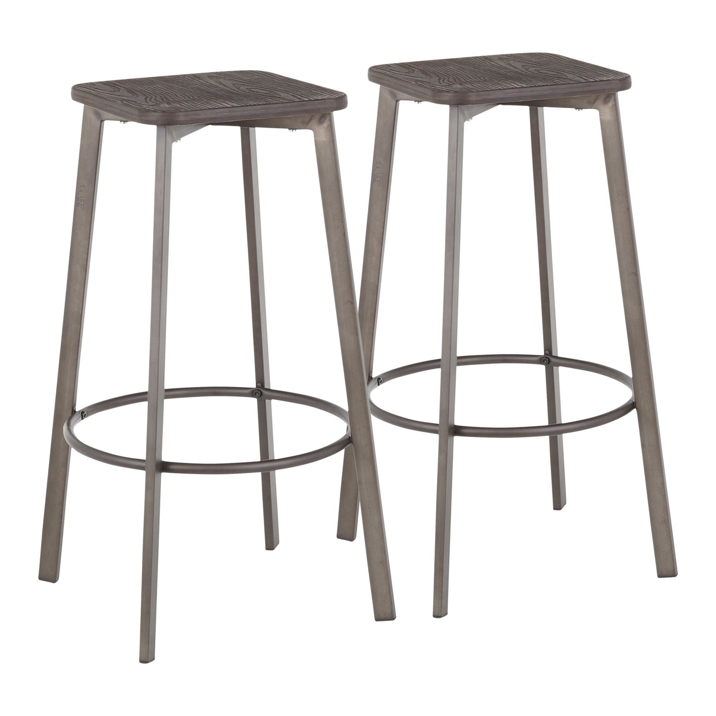Clara Square 30" Fixed-Height Barstool - Set of 2