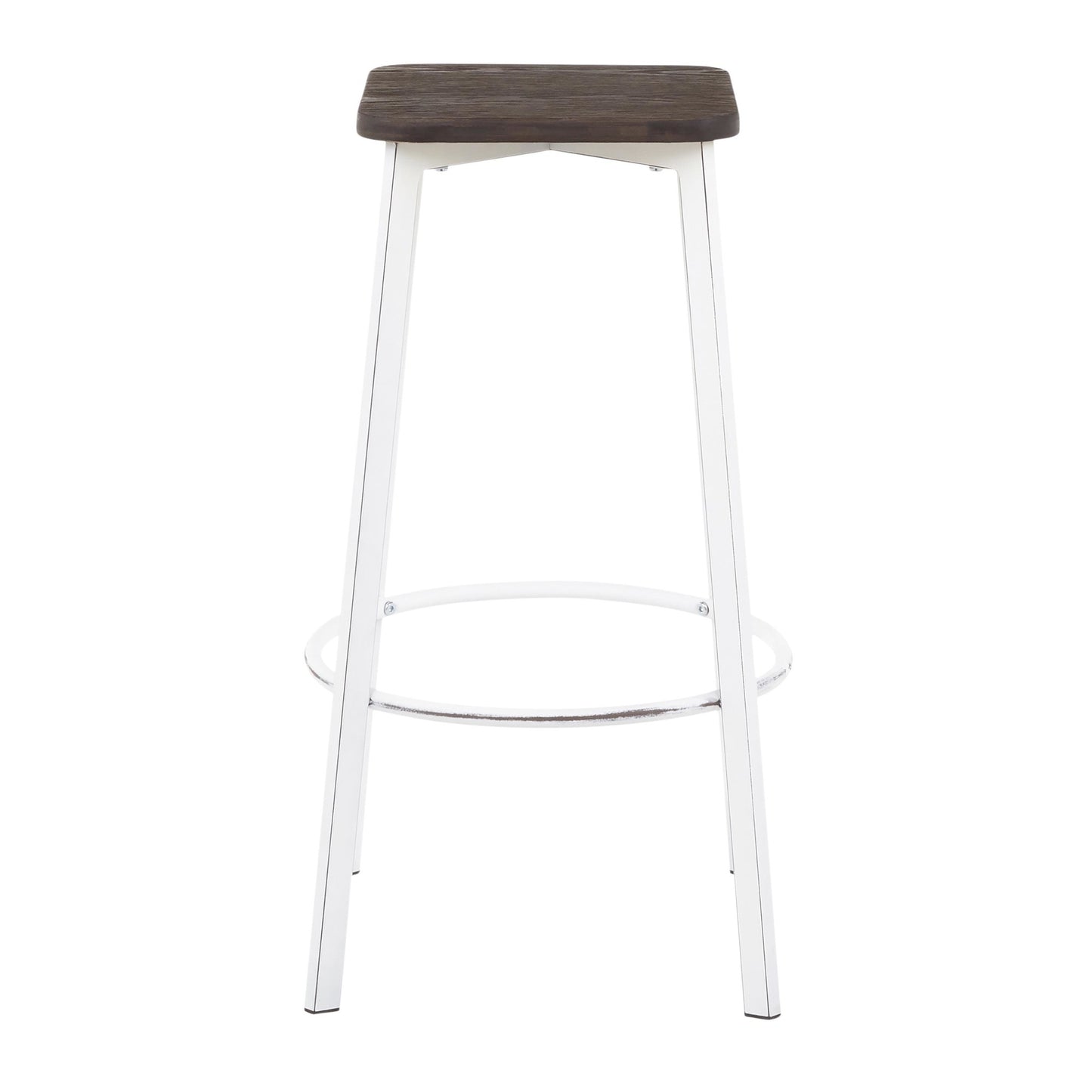 Clara Square 30" Fixed-Height Barstool - Set of 2