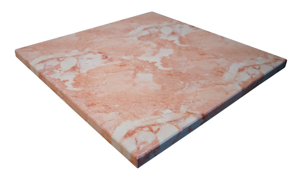 Pink Marble Pattern Powder Coated MDF Indoor Table Tops