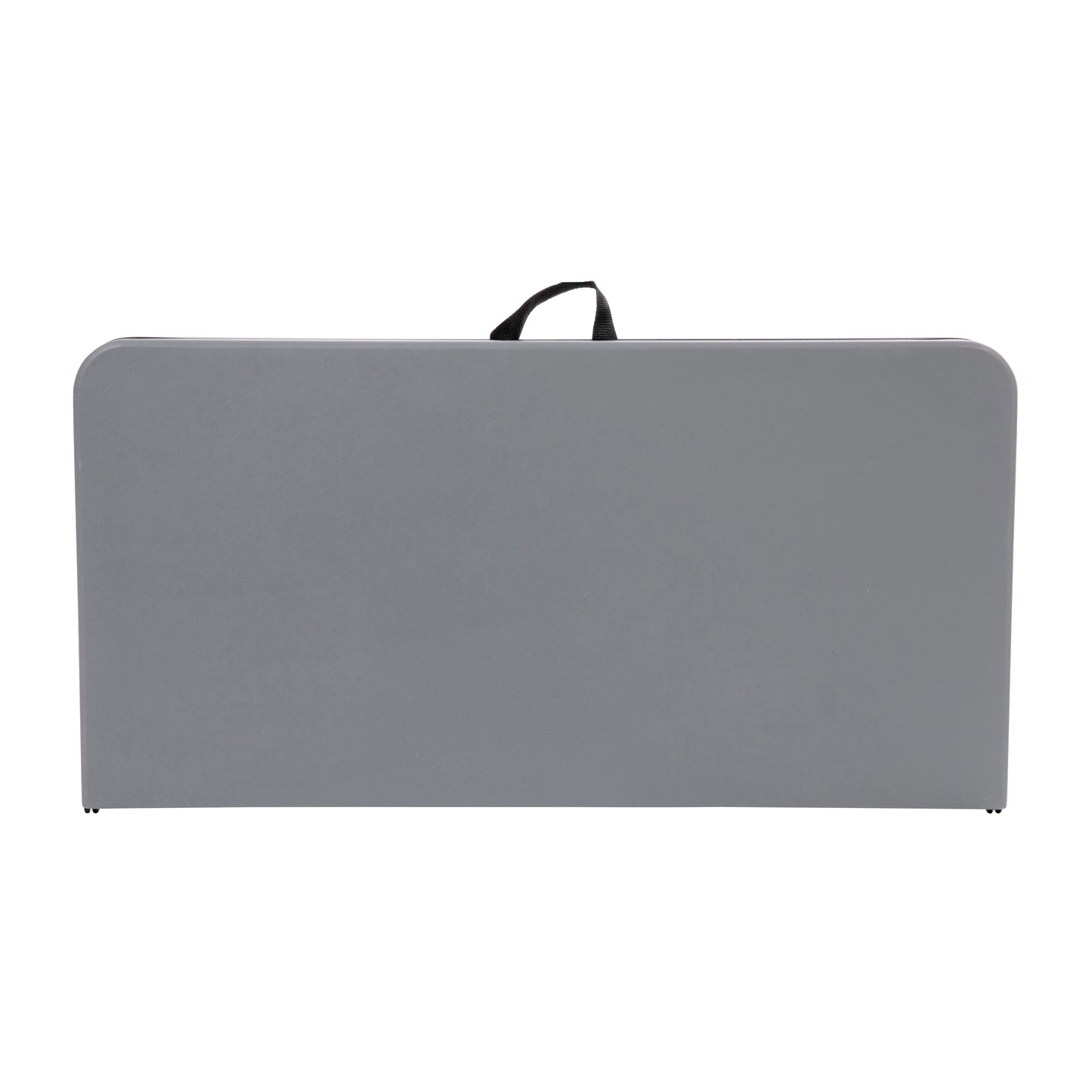 Dunham 2.83-Foot Square Bi-Fold Gray Plastic Folding Table with Carrying Handle