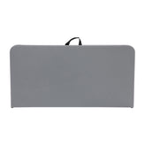 Dunham 2.83-Foot Square Bi-Fold Gray Plastic Folding Table with Carrying Handle