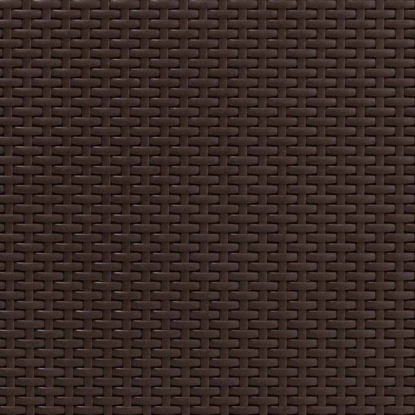 Seneca Chocolate Brown Faux Rattan Loveseat with All-Weather Beige Cushions