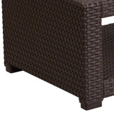 Seneca Chocolate Brown Faux Rattan Coffee Table