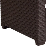 Seneca Chocolate Brown Faux Rattan End Table