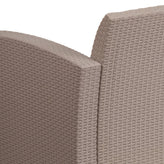 Seneca Light Gray Faux Rattan Chair with All-Weather Seneca Light Gray Cushion