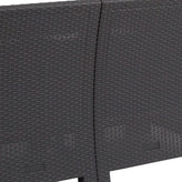 Seneca Dark Gray Faux Rattan Loveseat with All-Weather Seneca Light Gray Cushions