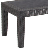 Seneca Dark Gray Faux Rattan Coffee Table