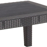 Seneca Dark Gray Faux Rattan Coffee Table