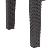 Seneca Dark Gray Faux Rattan Coffee Table