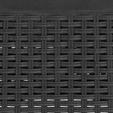 Seneca Dark Gray Faux Rattan Plastic Chair Set with Matching Side Table