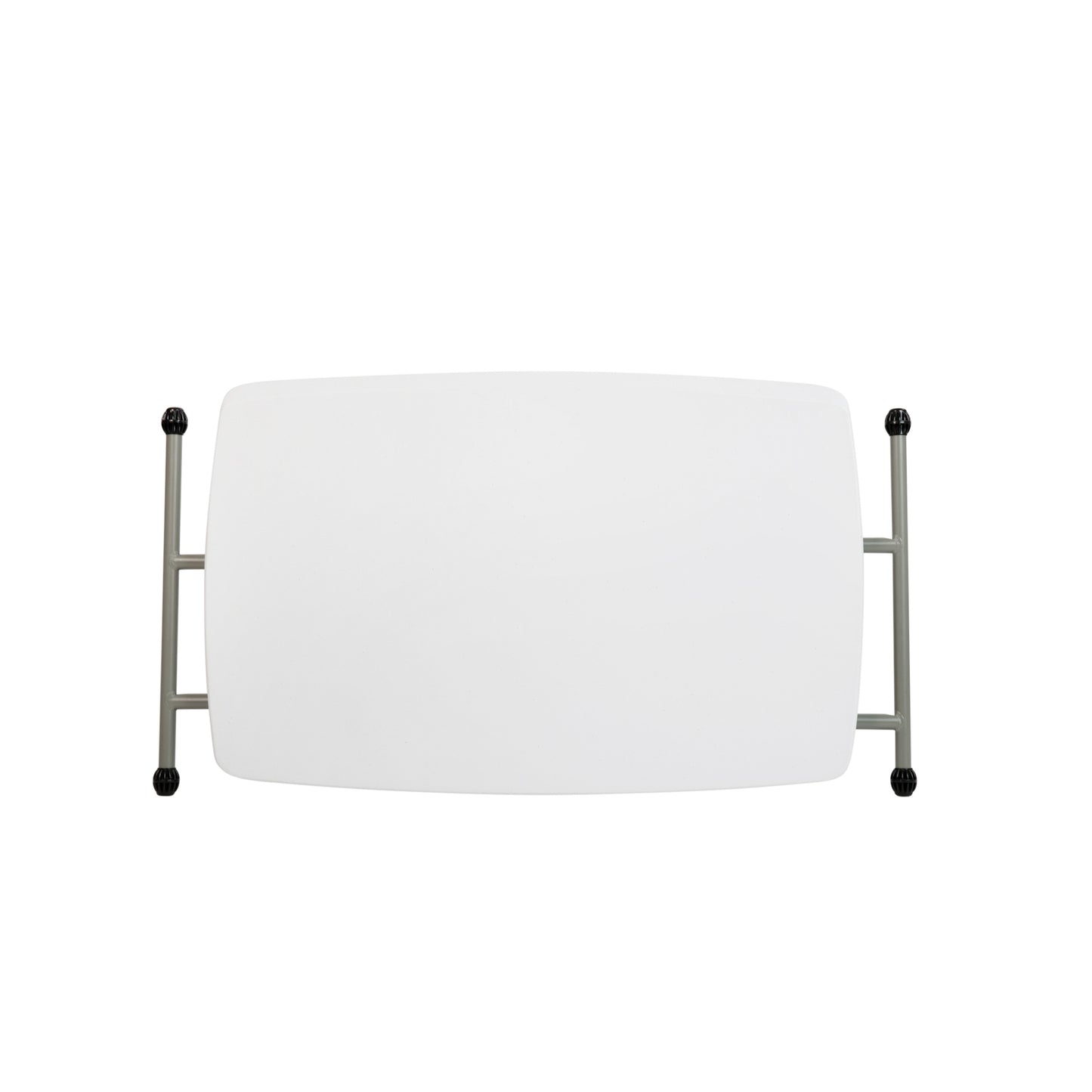 Elon 30 Inch Granite White Indoor/Outdoor Plastic Folding Table, Adjustable Height Commercial Grade Side Table, Laptop Table, TV Tray