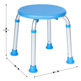 HERCULES Adjustable Bath & Shower Stool with Height-Adjust Frame, 300 lbs. Static Weight Capacity, and Tool-Free Assembly in Blue