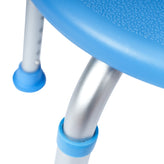 HERCULES Adjustable Bath & Shower Stool with Height-Adjust Frame, 300 lbs. Static Weight Capacity, and Tool-Free Assembly in Blue