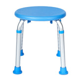 HERCULES Adjustable Bath & Shower Stool with Height-Adjust Frame, 300 lbs. Static Weight Capacity, and Tool-Free Assembly in Blue