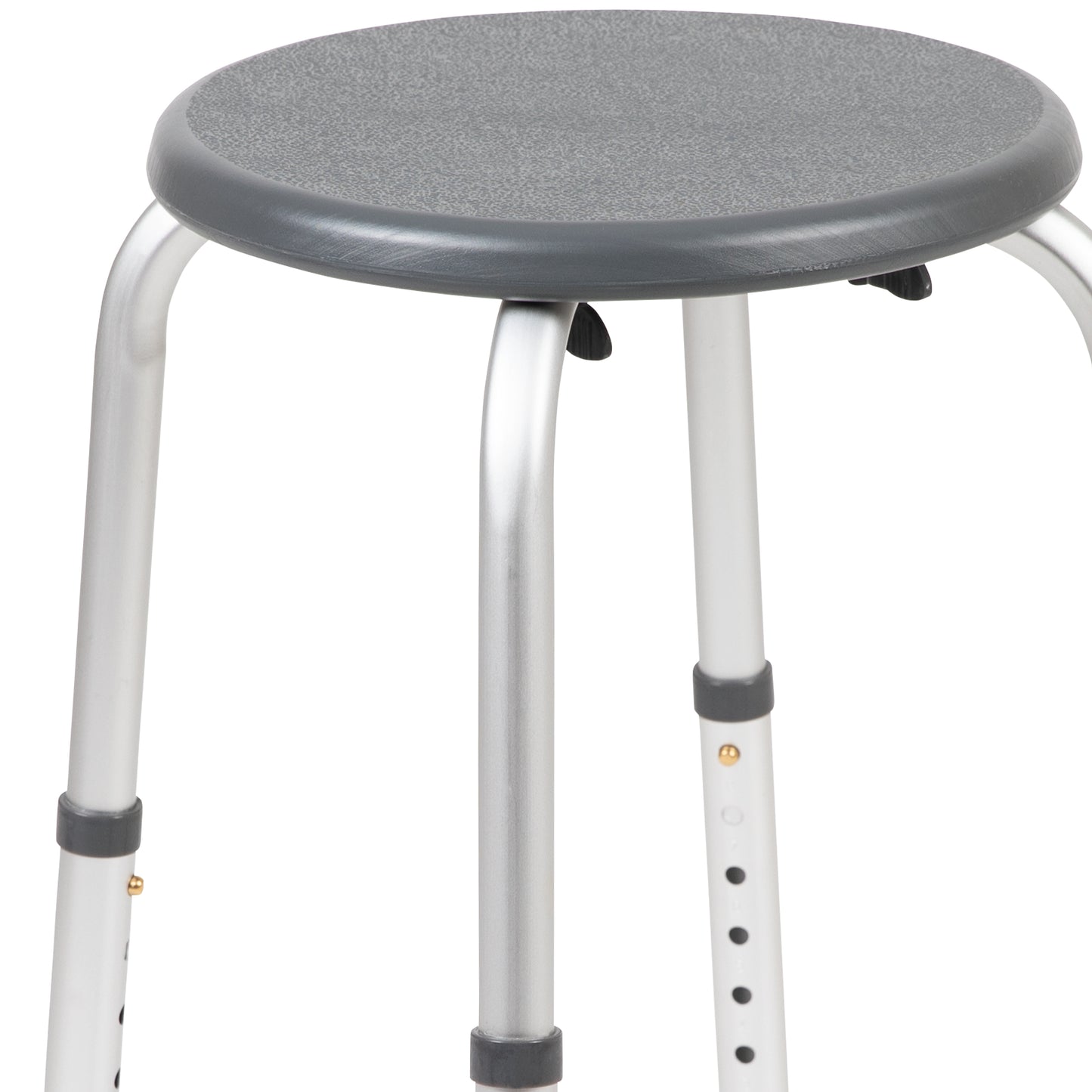 HERCULES Series Tool-Free and Quick Assembly, 300 Lb. Capacity, Adjustable Gray Bath & Shower Stool