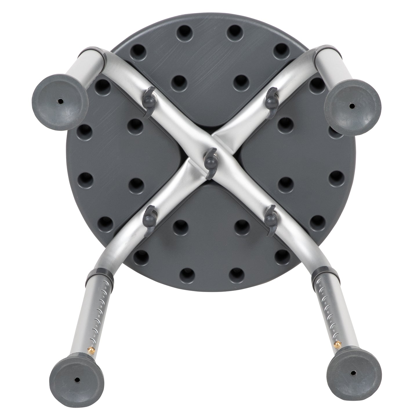 HERCULES Series Tool-Free and Quick Assembly, 300 Lb. Capacity, Adjustable Gray Bath & Shower Stool