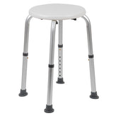 HERCULES Series Tool-Free and Quick Assembly, 300 Lb. Capacity, Adjustable White Bath & Shower Stool