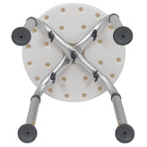 HERCULES Series Tool-Free and Quick Assembly, 300 Lb. Capacity, Adjustable White Bath & Shower Stool