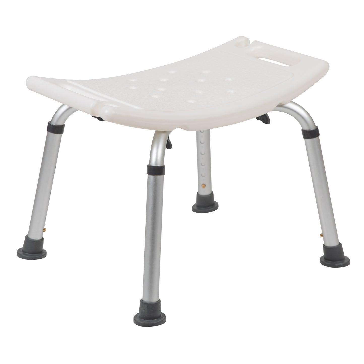 HERCULES Series Tool-Free and Quick Assembly, 300 Lb. Capacity, Adjustable White Bath & Shower Chair with Non-slip Feet