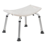 HERCULES Series Tool-Free and Quick Assembly, 300 Lb. Capacity, Adjustable White Bath & Shower Chair with Non-slip Feet