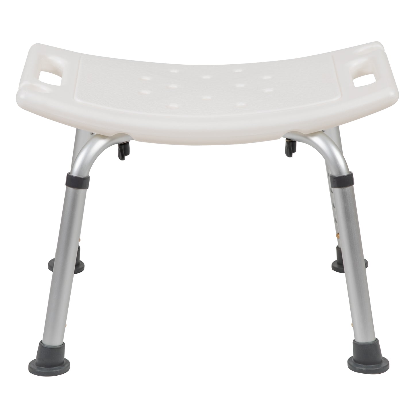 HERCULES Series Tool-Free and Quick Assembly, 300 Lb. Capacity, Adjustable White Bath & Shower Chair with Non-slip Feet