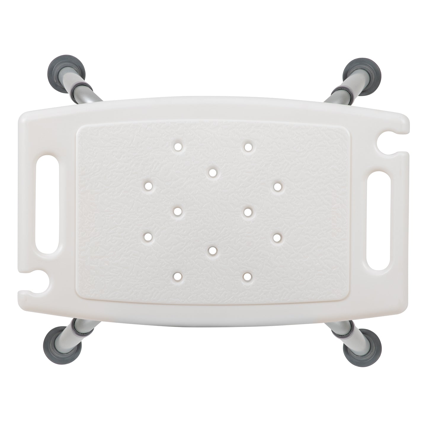 HERCULES Series Tool-Free and Quick Assembly, 300 Lb. Capacity, Adjustable White Bath & Shower Chair with Non-slip Feet