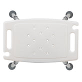 HERCULES Series Tool-Free and Quick Assembly, 300 Lb. Capacity, Adjustable White Bath & Shower Chair with Non-slip Feet