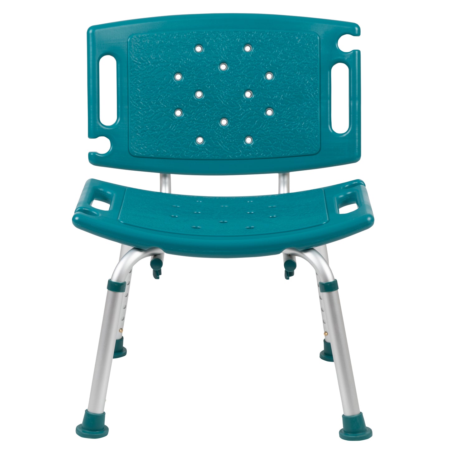HERCULES Series Tool-Free and Quick Assembly, 300 Lb. Capacity, Adjustable Teal Bath & Shower Chair with Extra Large Back