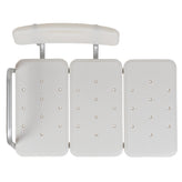 HERCULES Series 300 Lb. Capacity Adjustable White Bath & Shower Transfer Bench with Back and Side Arm