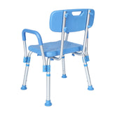 HERCULES Adjustable Bath & Shower Chair with Height-Adjust Frame, Depth-Adjust Back, and 300 lbs. Static Weight Capacity in Blue
