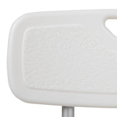 HERCULES Series 300 Lb. Capacity, Adjustable White Bath & Shower Chair with Depth Adjustable Back