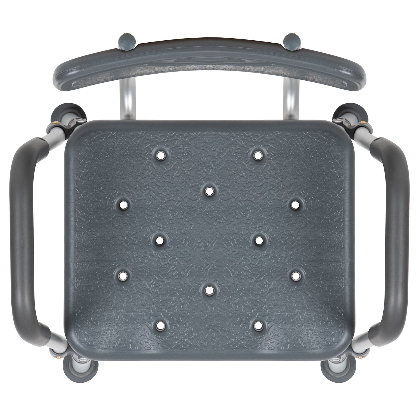 HERCULES Series 300 Lb. Capacity Adjustable Gray Bath & Shower Chair with Quick Release Back & Arms