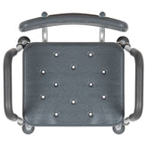 HERCULES Series 300 Lb. Capacity Adjustable Gray Bath & Shower Chair with Quick Release Back & Arms