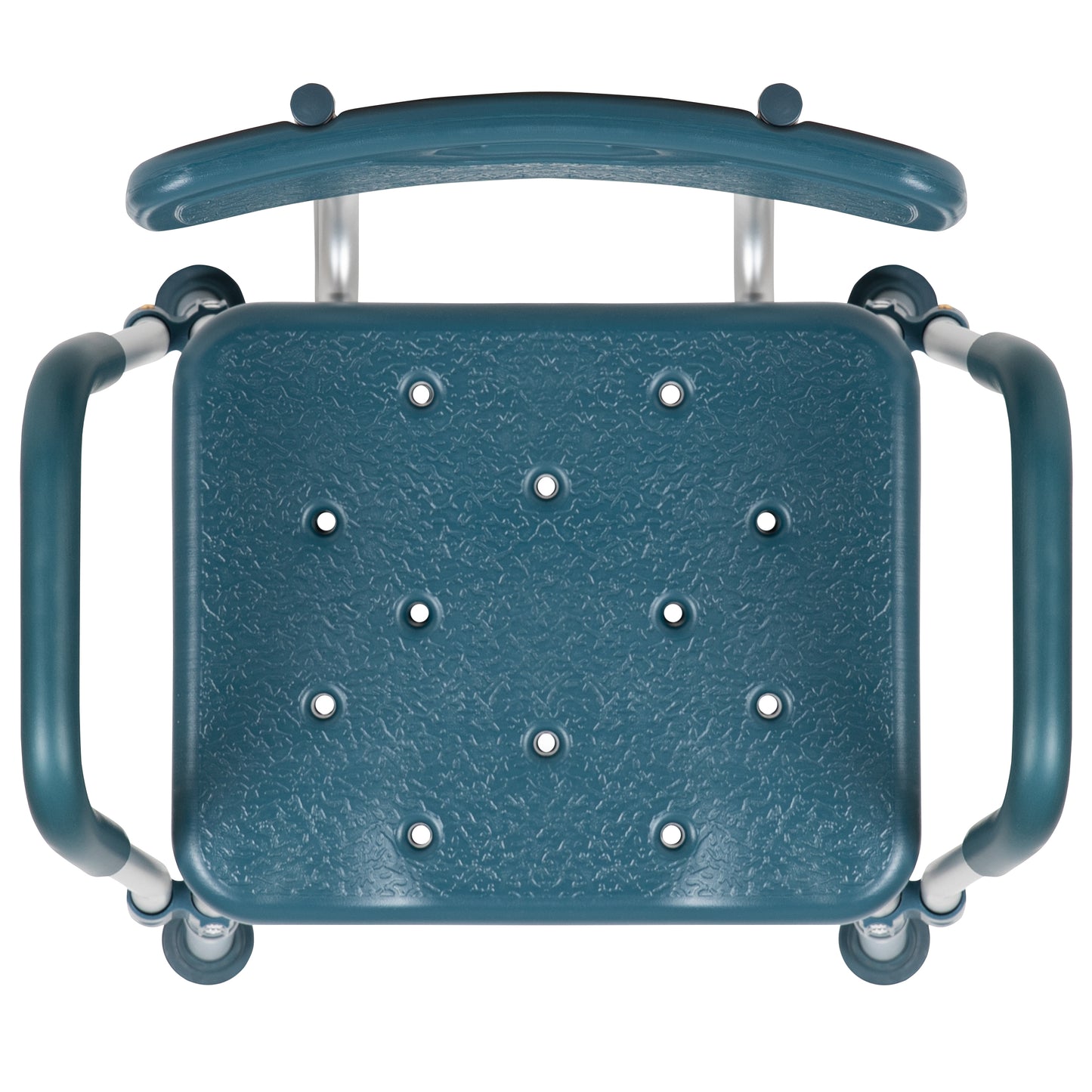 HERCULES Series 300 Lb. Capacity Adjustable Navy Bath & Shower Chair with Quick Release Back & Arms