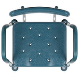 HERCULES Series 300 Lb. Capacity Adjustable Navy Bath & Shower Chair with Quick Release Back & Arms
