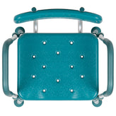 HERCULES Series 300 Lb. Capacity Adjustable Teal Bath & Shower Chair with Quick Release Back & Arms