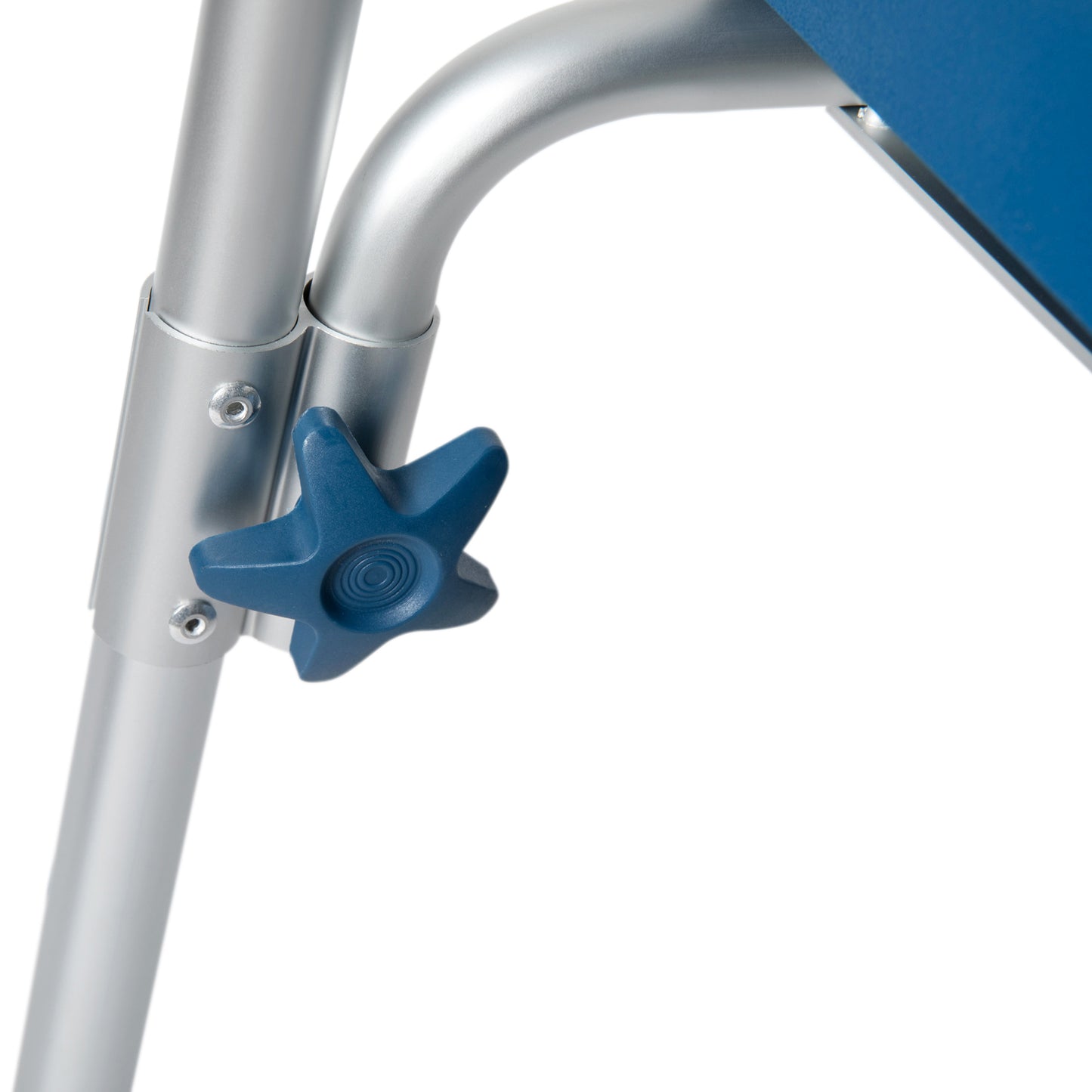 Hercules Blue Shower Commode Chair with Safety Rail, Height Adjustable Frame, Padded Seat & Armrests, Commode Pail with Lid, Fits Most Toilets