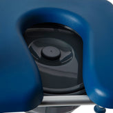 Hercules Blue Shower Commode Chair with Safety Rail, Height Adjustable Frame, Padded Seat & Armrests, Commode Pail with Lid, Fits Most Toilets