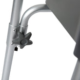 Hercules Gray Shower Commode Chair with Safety Rail, Height Adjustable Frame, Padded Seat & Armrests, Commode Pail with Lid, Fits Most Toilets