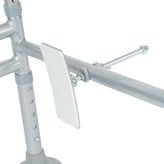 HERCULES Adjustable Toilet Safety Rail with Silver Steel Frame, Gray Padded Handles and Suction Cup Feet for Stability