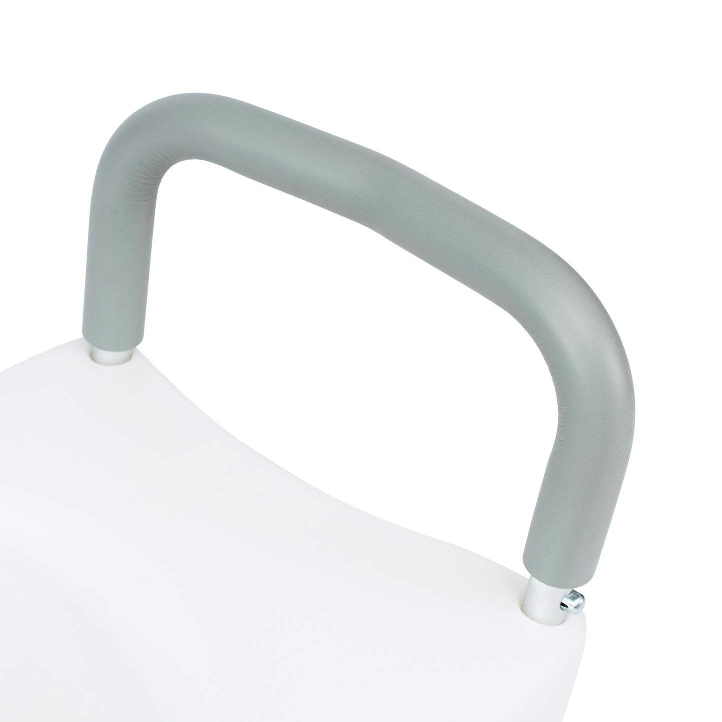 HERCULES White Elevated Toilet Seat with Height Adjustable Padded Arms and Locking Safety Mechanism