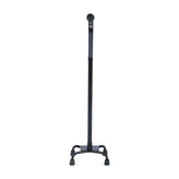 HERCULES Adjustable Quad Cane with Comfort Grip Foam Padded Handle, Large 4-Pronged Base for Stability, and Left or Right Handed Use in Black