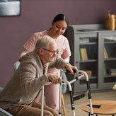 HERCULES Folding Walker with Adjustable Height, Interchangeable Wheels or Feet, Dual Frame Types, and Lightweight Design in Silver/Black