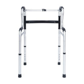 HERCULES Bi-Level Folding Walker with Adjustable Height, Interchangeable Wheels or Feet, Dual Frame Types, and Lightweight Design in Gray