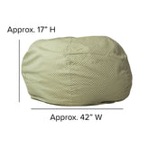 Duncan Oversized Green Dot Refillable Bean Bag Chair for All Ages