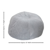Duncan Large Gray Faux Sherpa Refillable Bean Bag Chair for Kids and Teens