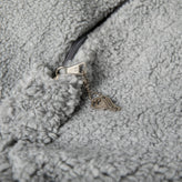 Duncan Large Gray Faux Sherpa Refillable Bean Bag Chair for Kids and Teens