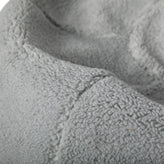 Duncan Large Gray Faux Sherpa Refillable Bean Bag Chair for Kids and Teens