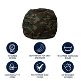 Dillon Small Camouflage Refillable Bean Bag Chair for Kids and Teens