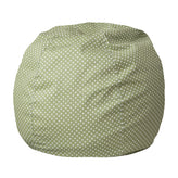 Dillon Small Green Dot Refillable Bean Bag Chair for Kids and Teens